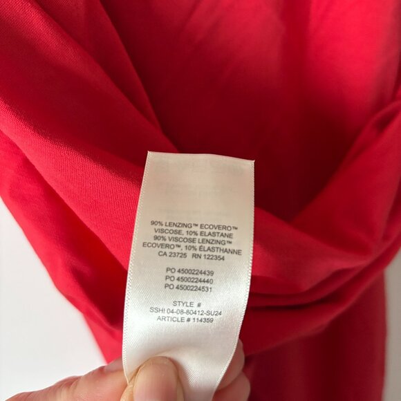 Aritzia Wilfred Saturn Wrap Midi Dress Red Size Medium - Picture 8 of 8